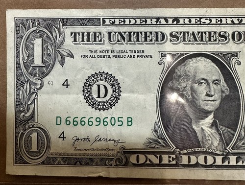 4 IN A ROW/ 5 OF A KIND SERIAL NUMBER RARE $1 BILL - Picture 6 of 13