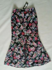 BNWT Women's Fully Lined Floral Maxi Skirt with Front Slit by Nasty Gal : Size 8
