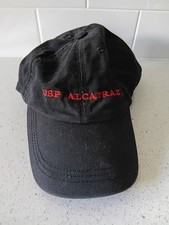 Vintage USP ALCATRAZ BLACK CAP HAT Golden Gate National Parks Prison GC OOP Rare