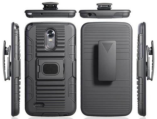 Noir Étui + Ceinture de + Magnétique Support pour Voiture LG Stylo 3 STYLUS-3 - Photo 6 sur 11