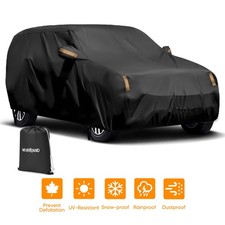 Xl Suv Car Cover Waterproof Sun Snow Dust All Weather Protection W Zipper Black