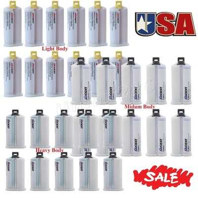 Dental Silicone Material Impression (Fast Set) VPS PVS 50ml cartridge w/ Tips