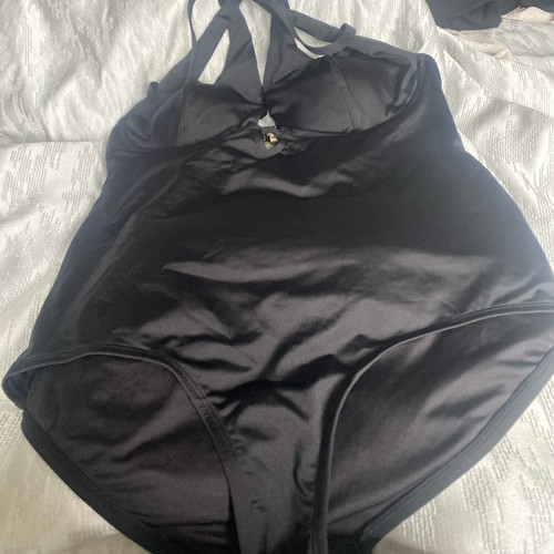City Chic Cancun One-Piece Underwire Swimsuit Black Small NWT