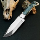 8.7" D2 Bushcraft Knife Full Tang Resin Handle Camping Survival Leather Sheath — photo 2