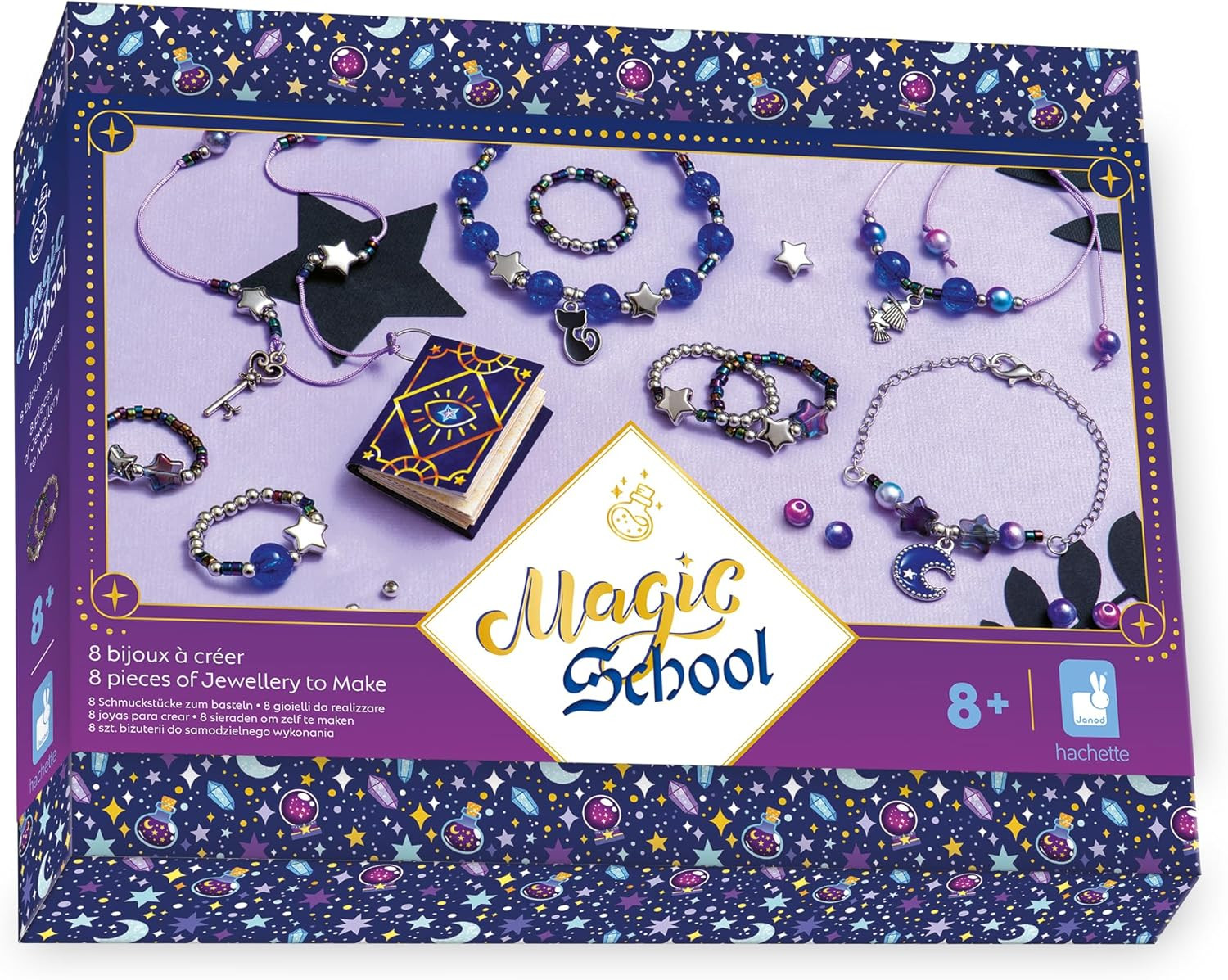 Kit créatif 8 bijoux sorcière enfant 8 ans Magic School Hachette