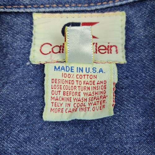 Giacca camionista vintage Calvin Klein denim media M 100% cotone made in USA *LEGGI - Foto 4 di 11