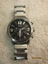 Reloj Fossil BQ1708 Gage Cronógrafo Acero Inoxidable Nunca Usado Batería Nueva.