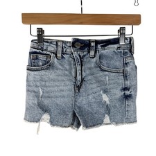 Justice Girls Distressed Shorts size 10 Light Blue Wash