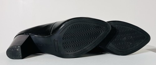 Hush Puppies Women’s Size 8 Black Leather Low Heel Slip On Work Casual Shoe - Picture 8 of 8
