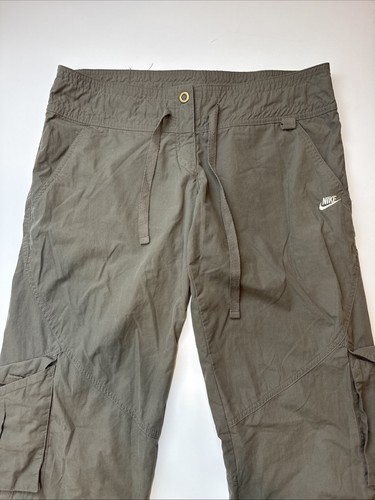 Nike Sportswear Women’s Utility Cargo Pants Gray Sz Small (4-6) Embroidered Logo - Picture 2 of 6