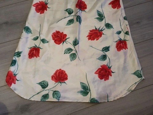 Vintage The Lingerie Collection Elfenbein Satin Blumen Negligee Größe 14-16 - Bild 7 von 24