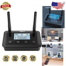 Bluetooth 5.3 TV Transmitter Receiver, Long Range, aptX Adaptive, Screen