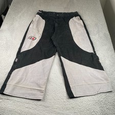 Vintage Kikwear Pants Mens 40x28 Gray Cotton Baggy Wide Leg Rave Skate Y2K