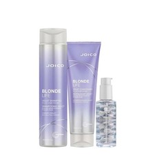 Image of Joico Blonde Life Violet Shampoo 300ml Conditioner 250ml Oil 100ml