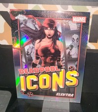 2025 Topps Chrome Marvel Deadpool *Icons* Elektra - #DI-7 Silver Refractor Prizm