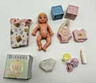 Vtg Krissy Barbie Baby Sister Scrub A Dub Dub Bath Time Accessories Clothes
