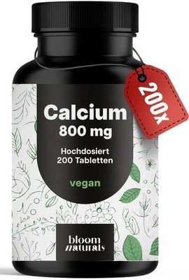 Calcium Tabletten - 200 Stück - 800mg pro Tag - Vegan - Laborgeprüft