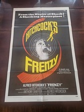 1972 FRENZY Original One Sheet Poster 27x41 ALFRED HITCHCOCK SERIAL KILLER CRIME