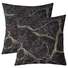 Branch Throw Pillow Covers 18"x18" Set of 2 Leaf Pattern Cushion Case for Sof...