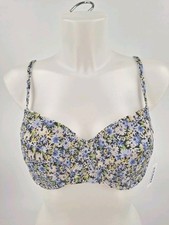 Old Navy Women's Blue Floral Underwire Bikini Top Size Large