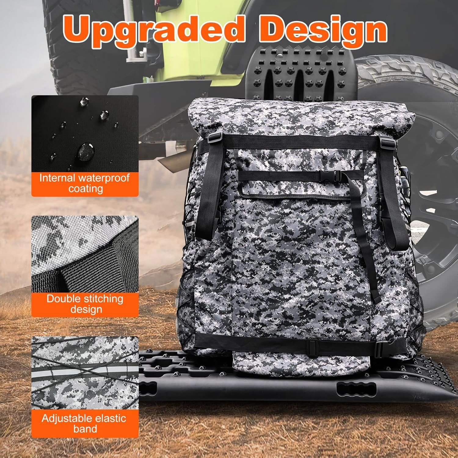 Spare Tire Trash Bag Offroad Heavy Duty Storage Bag Truck Tailgate Compatible wi