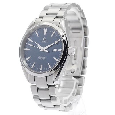 OMEGA SEAMASTER AQUA TERRA 2517.80 39mm SS Navy Dial Quartz Date #C1806