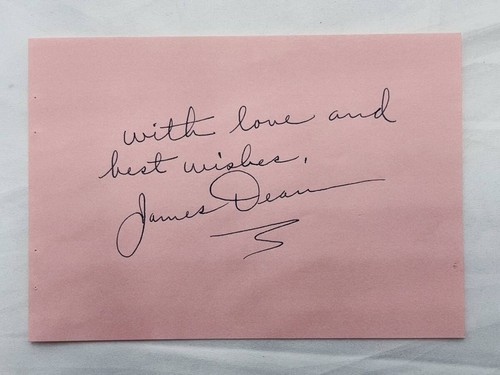 Autógrafo James Dean con certificado de autenticidad página firmada a mano + 3 fotos de Japón - Imagen 1 de 5