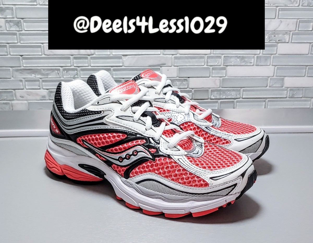 Saucony ProGrid Omni 9 Running Womens/Mens Silver Hot Coral White