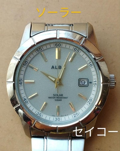At32 Seiko Alba Solar Watch Working Products With Date