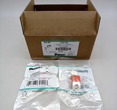 Panduit Giga TX Cat6 jack Red CJ688TGRD BOX OF 50. Free shipping！