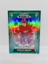 MORITZ SEIDER Rookie Auto 2021-2022 Stature Green /25 Detroit Red Wings #150