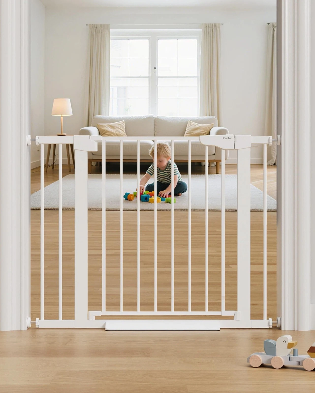 Cumbor Safety Gate Baby Gate Adjustable Walk Thru Auto Close Pressure Mount
Opens in a new window or