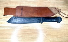 Rambo IV Machete Knife with Leather Sheath Handmade Signed Movie Knifes Hunting