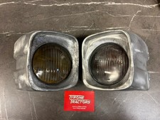 Massey Ferguson 135 165 175 Early Type Alloy Headlights Lamps Original MF Pair
