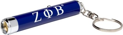 Zeta Phi/&Phi; Beta Projection Torch Light Key Ring [Blue - 3'']