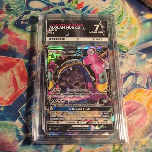 2017 Burning Shadows Alolan Muk GX Holo 84 Ace Grade 7 Near Mint.