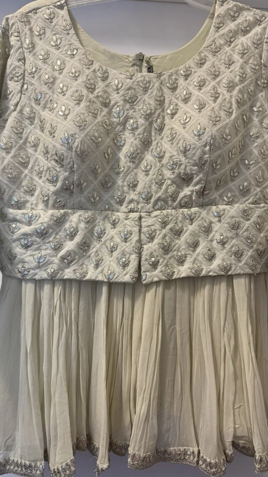 Blusa para mujer Made In India, blusa étnica de seda con trabajo pesado XL Foto 2 de 4