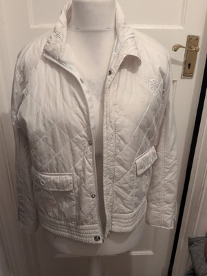 Csi große weiße Jacke mit Reißverschluss