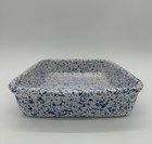 Chef’s Best Stoneware Rectangle Baking Dish 8.5 x 12.5” USA Made Blue And White