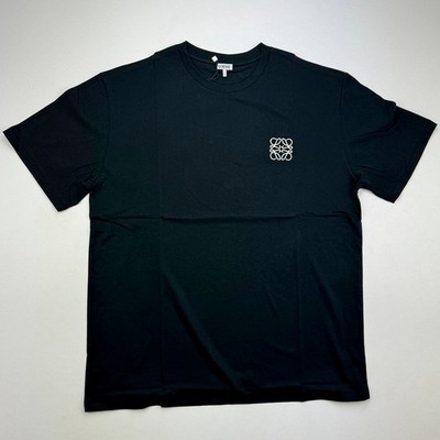 LOEWE Anagram Logo Embroidered T-Shirt Men Black Color Size S | eBay