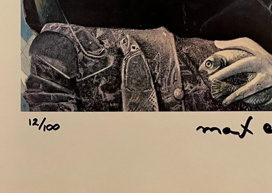 Max Ernst, litografía original firmada a mano con certificado de autenticidad y valoración de $3,500 Foto 4 de 4