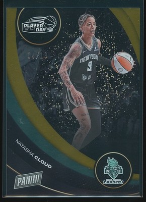 Natasha Cloud 2025 Panini WNBA Player of the Day Gold /10 #13