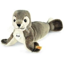 Steiff 063114 Robby Seehund, Webpelz, 30 cm, grau/wei&szlig;