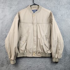 VTG La Paz Catalina Bomber Jacket Beige Full Zip Men's Large All Weather Lined