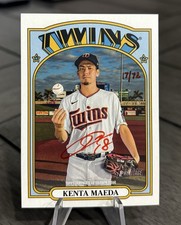 2021 Topps Heritage Red Ink Real One Auto /72 Kenya Maeda Minnesota Twins