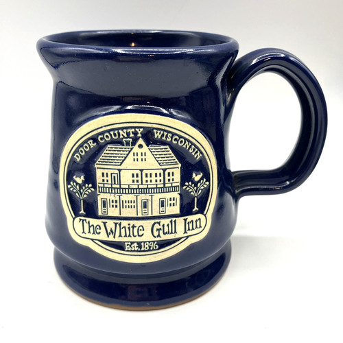 'The White Gull Inn' Door County Wisconsin  Blue Coffee Mug -Excellent Condition