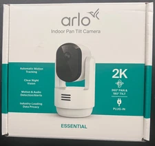 Arlo Indoor 360 Pan 180 Tilt Camera 2K Motion Night Plug-in Security Camera NEW*