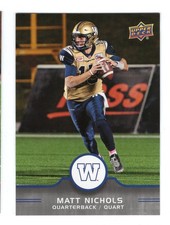2016 UD CFL Matt Nichols Card #61 Winnipeg Blue Bombers Eastern Washington