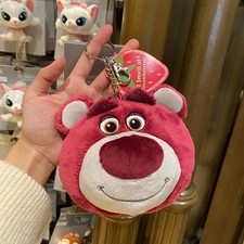 Authentic Disney lotso Bag coin purse Wallet Plush Keychain bag charm ages13