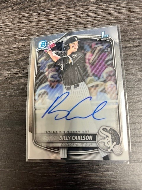 2025 Bowman Draft - Chrome Prospect Autographs Billy Carlson #CPA-BC (AU, RC)
